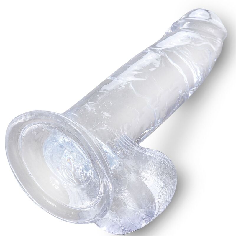 KING COCK - CLEAR PENE REALISTICO CON TESTICULOS 15.2 CM TRANSPARENTE KING COCK