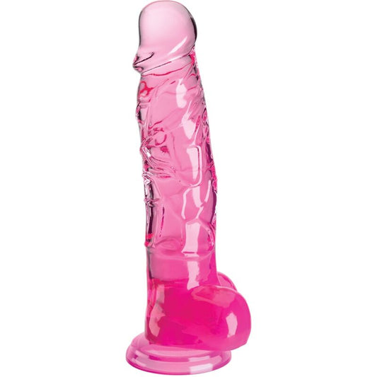 KING COCK - CLEAR PENE REALISTICO CON TESTICULOS 16.5 CM ROSA KING COCK
