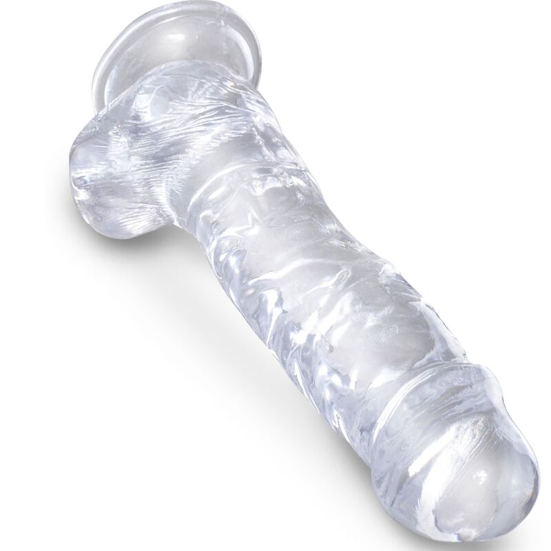 KING COCK - CLEAR PENE REALISTICO CON TESTICULOS 16.5 CM TRANSPARENTE KING COCK