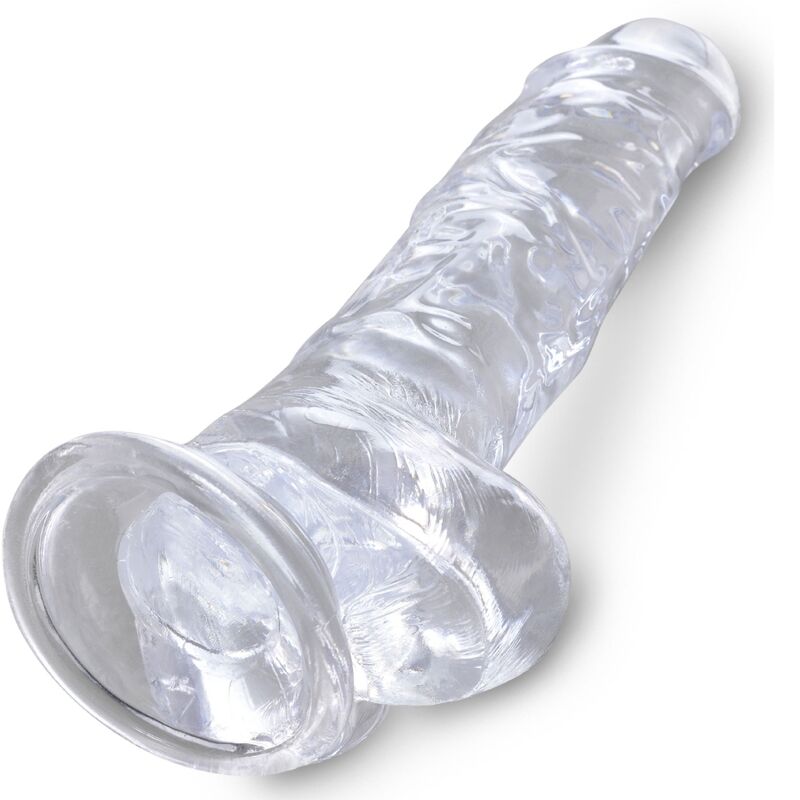 KING COCK - CLEAR PENE REALISTICO CON TESTICULOS 16.5 CM TRANSPARENTE KING COCK