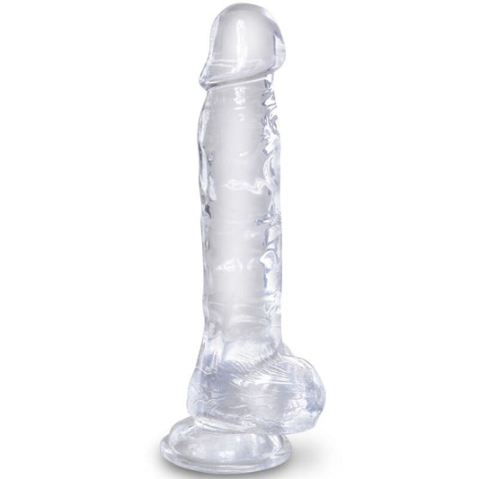 KING COCK - CLEAR PENE REALISTICO CON TESTICULOS 16.5 CM TRANSPARENTE KING COCK