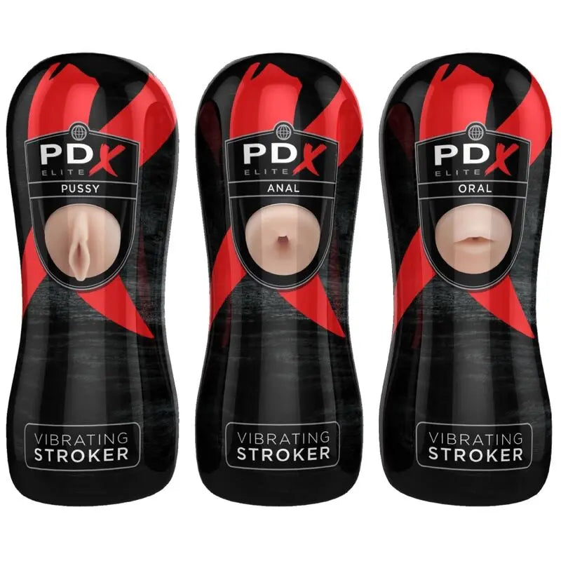 PDX ELITE - SET MASTURBADOR STROKER 12 UNIDADES: 6X VAGINA, 3X ANO, 3X BOCA PDX ELITE