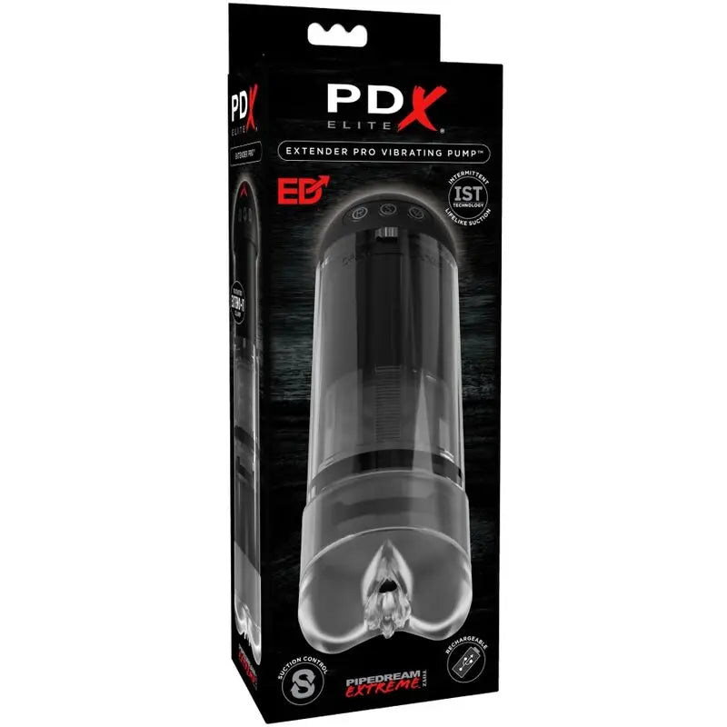 PDX ELITE - MASTURBADOR STROKER EXTENDER PRO VIBRADOR PDX ELITE