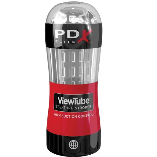 PDX ELITE - MASTURBADOR STROKER VIEWTUBE CONTROL SUCCION TRANSPARENTE PDX ELITE