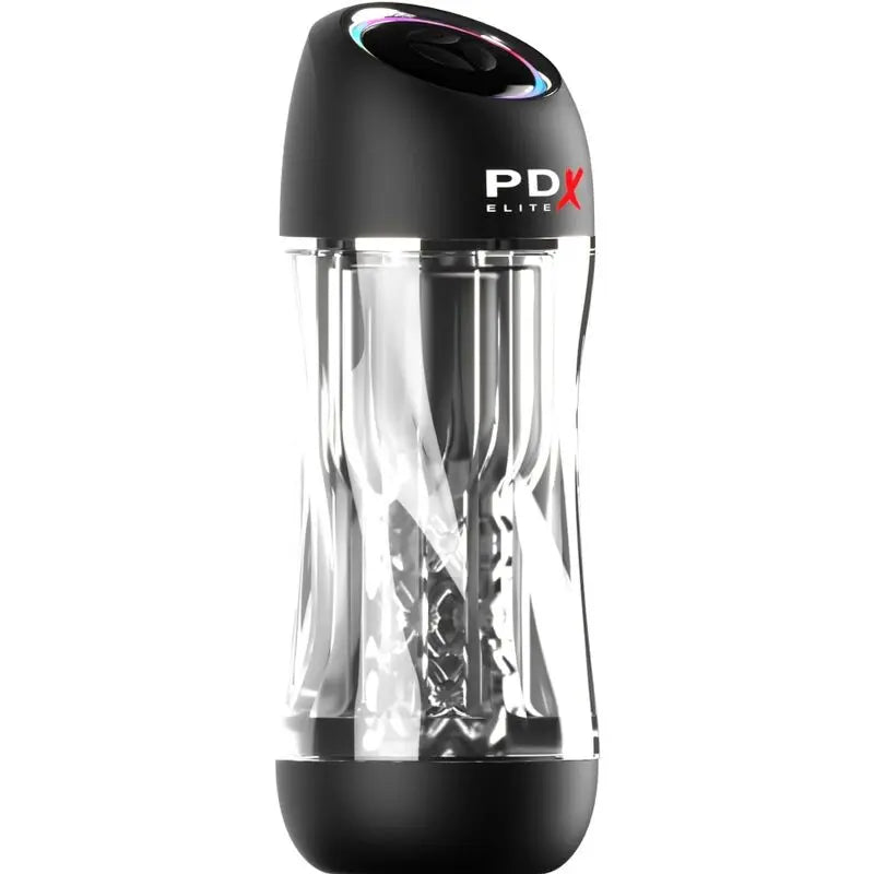 PDX ELITE - MASTURBADOR STROKER VIEWTUBE PRO VIBRADOR TRANSPARENTE PDX ELITE
