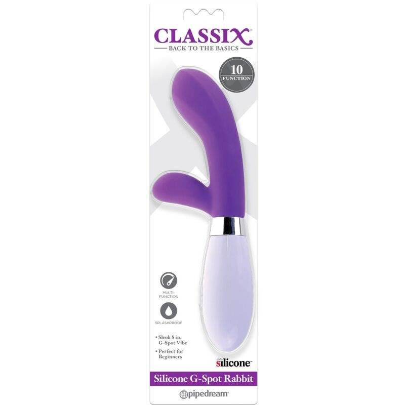 CLASSIX - VIBRADOR RABBIT PUNTO G SILICONA MORADO CLASSIX