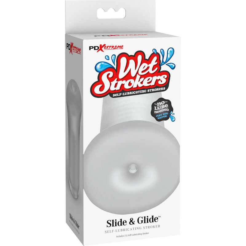 FETISH FANTASY EXTREME - MASTURBADOR MASCULINO SILICONA SLIDE & GLIDE TRANSPARENTE PIPEDREAMS