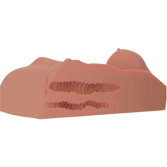 PDX PLUS - TORSO MASTURBADOR FEMENINO DOBLE ENTRADA CARAMELO PDX PLUS+