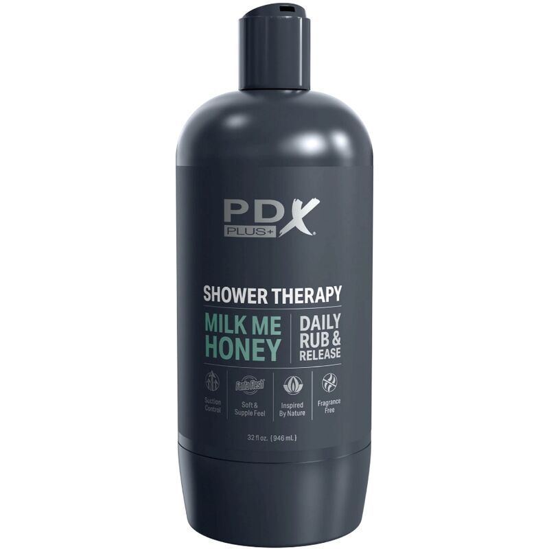 PDX PLUS - MASTURBADOR STROKER DISEÑO DISCRETO DE BOTE CHAMPU MILK ME HONEY PDX PLUS+