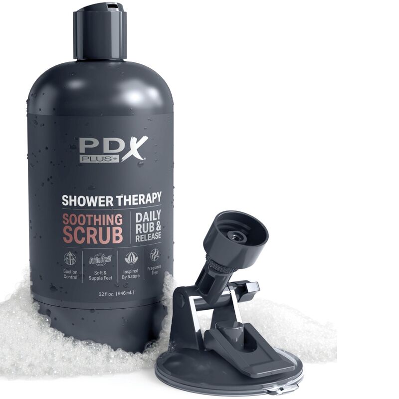 PDX PLUS - MASTURBADOR STROKER DISEÑO DISCRETO DE BOTE CHAMPU SOOTHING SCRUB CARAMELO PDX PLUS+