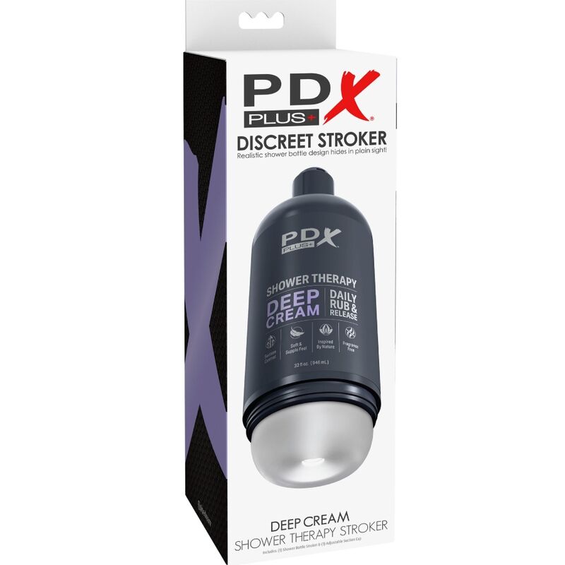 PDX PLUS - MASTURBADOR STROKER DISEÑO DISCRETO DE BOTE CHAMPU DEEP CREAM PDX PLUS+