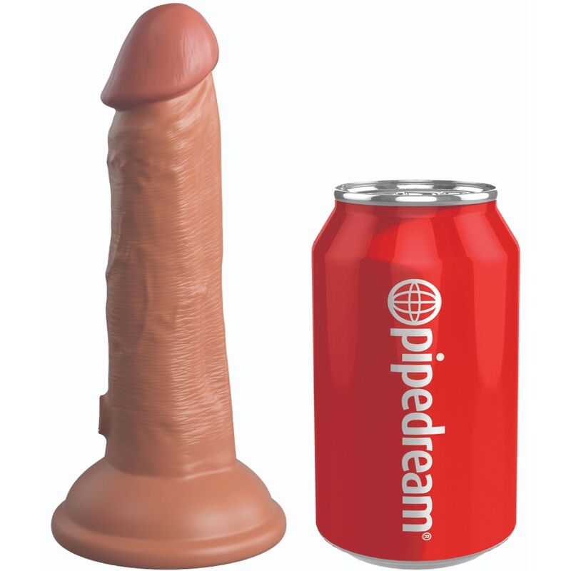 KING COCK - ELITE DILDO REALISTICO SILICONA 15.2 CM CARAMELO KING COCK