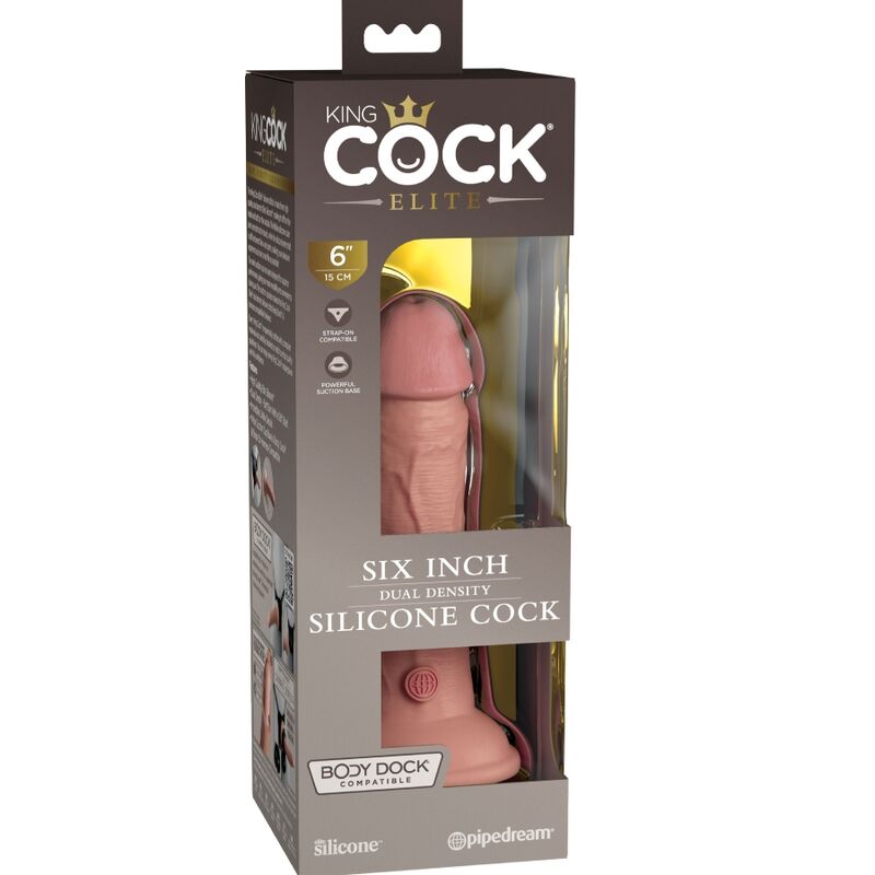 KING COCK - ELITE DILDO REALISTICO SILICONA 15.2 CM KING COCK