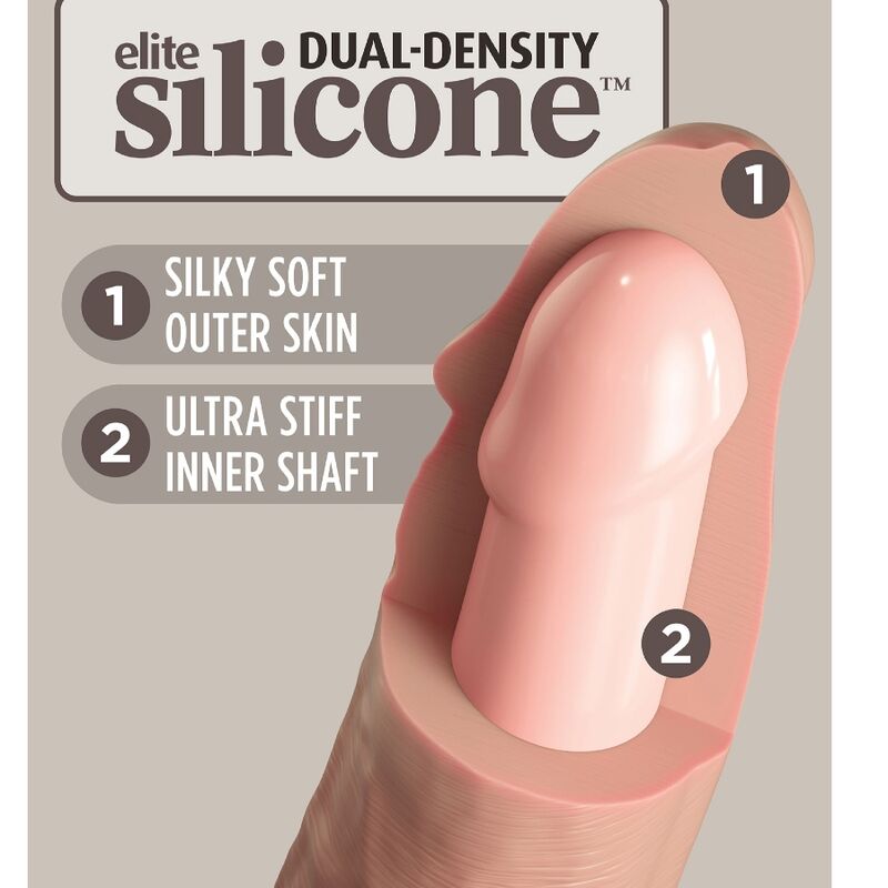 KING COCK - ELITE DILDO REALISTICO SILICONA 17.8 CM KING COCK