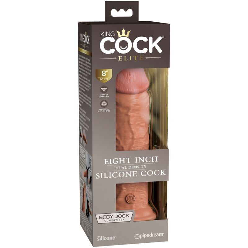 KING COCK - ELITE DILDO REALISTICO SILICONA 20.3 CM CARAMELO KING COCK
