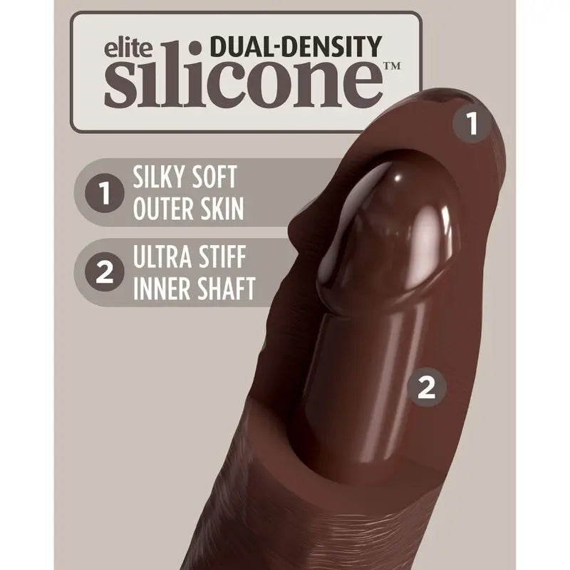 KING COCK - ELITE DILDO REALISTICO SILICONA 28 CM MARRON KING COCK