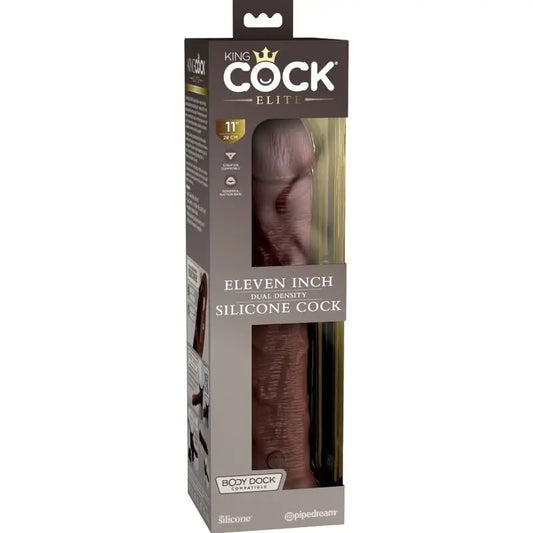 KING COCK - ELITE DILDO REALISTICO SILICONA 28 CM MARRON KING COCK