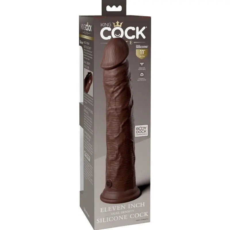 KING COCK - ELITE DILDO REALISTICO SILICONA 28 CM MARRON KING COCK