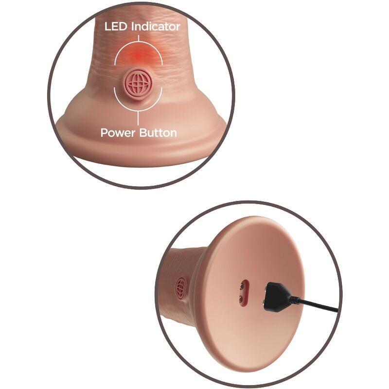 KING COCK - ELITE DILDO REALISTICO VIBRADOR & SILICONA 15.2 CM KING COCK