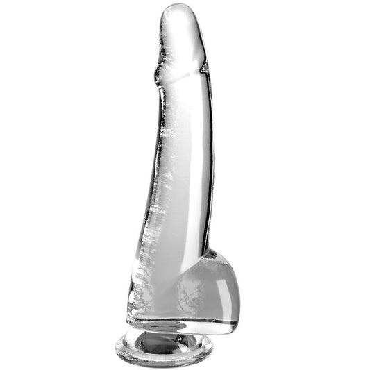 KING COCK - CLEAR DILDO CON TESTICULOS 19 CM TRANSPARENTE KING COCK