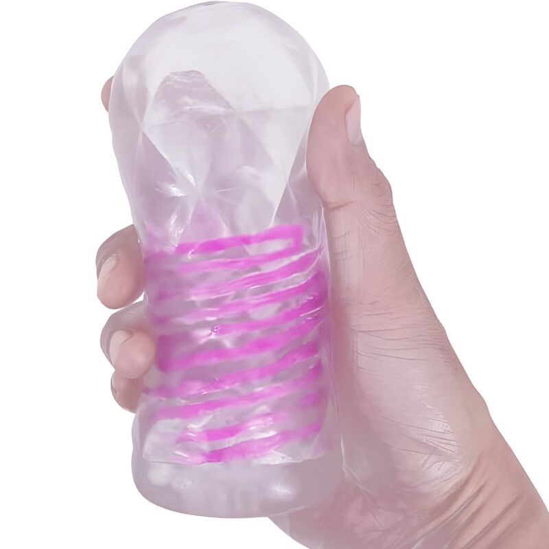 PRETTY LOVE - MASTURBADOR MASCULINO FANTASY ESPIRAL INTERNA Y BOLAS TRANSPARENTE PRETTY LOVE MALE