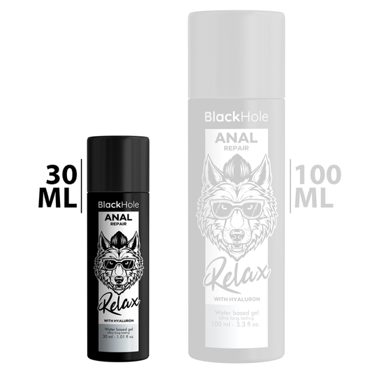 BLACK HOLE - ANAL REPAIR BASE AGUA RELAX CON HYALURON 30 ML BLACK HOLE
