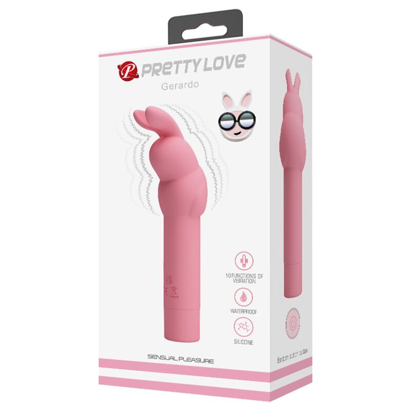 PRETTY LOVE - GERARDO VIBRADOR DE SILICONA CONEJO ROSA PRETTY LOVE