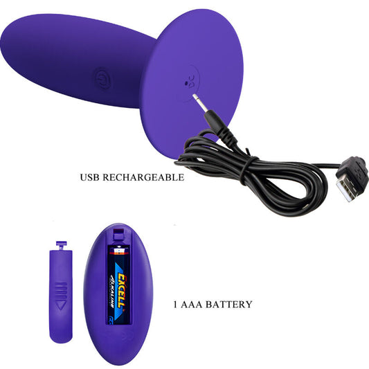PRETTY LOVE - YOUTH PLUG ANAL VIBRADOR CONTROL REMOTO VIOLETA PRETTY LOVE YOUTH