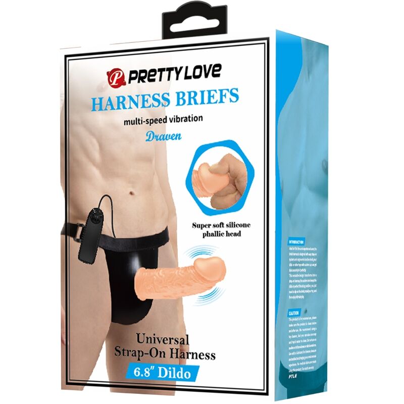 PRETTY LOVE - HARNESS BRIEFS CON VIBRACION DILDO INCLUIDO PRETTY LOVE