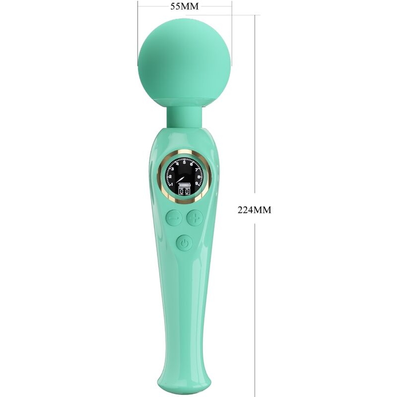 PRETTY LOVE - SKYLER VIBRADOR WAND VERDE PRETTY LOVE LED