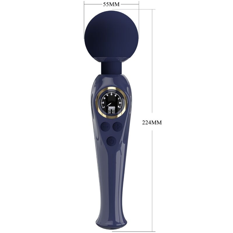 PRETTY LOVE - SKYLER VIBRADOR WAND AZUL PRETTY LOVE LED