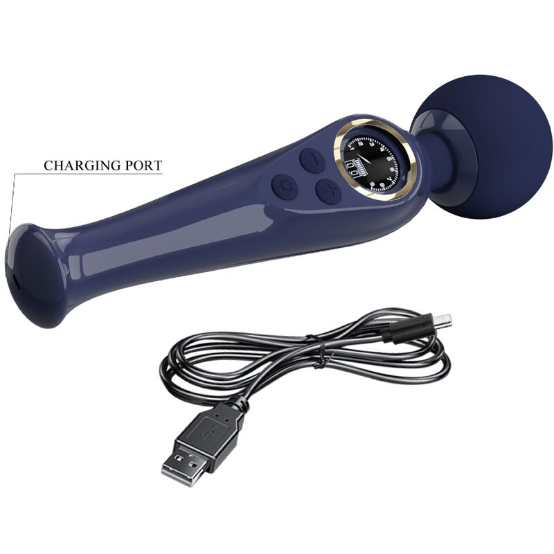 PRETTY LOVE - SKYLER VIBRADOR WAND AZUL PRETTY LOVE LED