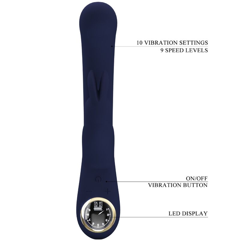 PRETTY LOVE - LAMAR VIBRADOR RABBIT & PUNTO G AZUL PRETTY LOVE LED