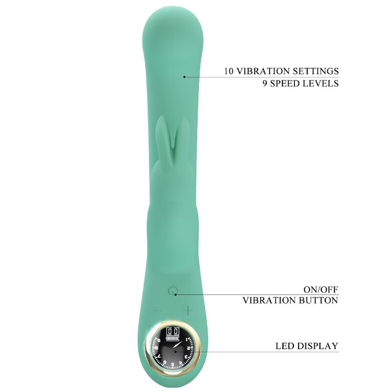 PRETTY LOVE - LAMAR VIBRADOR RABBIT & PUNTO G VERDE PRETTY LOVE LED