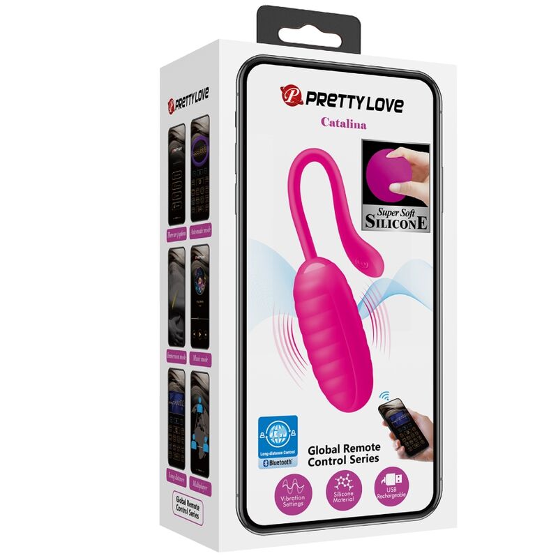 PRETTY LOVE - CATALINA HUEVO VIBRADOR RECARGABLE ROSA PRETTY LOVE SMART