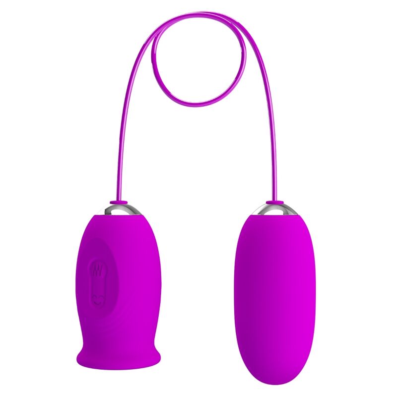 PRETTY LOVE - DAISY HUEVO DUAL VIBRADOR RECARGABLE MORADO PRETTY LOVE FLIRTATION