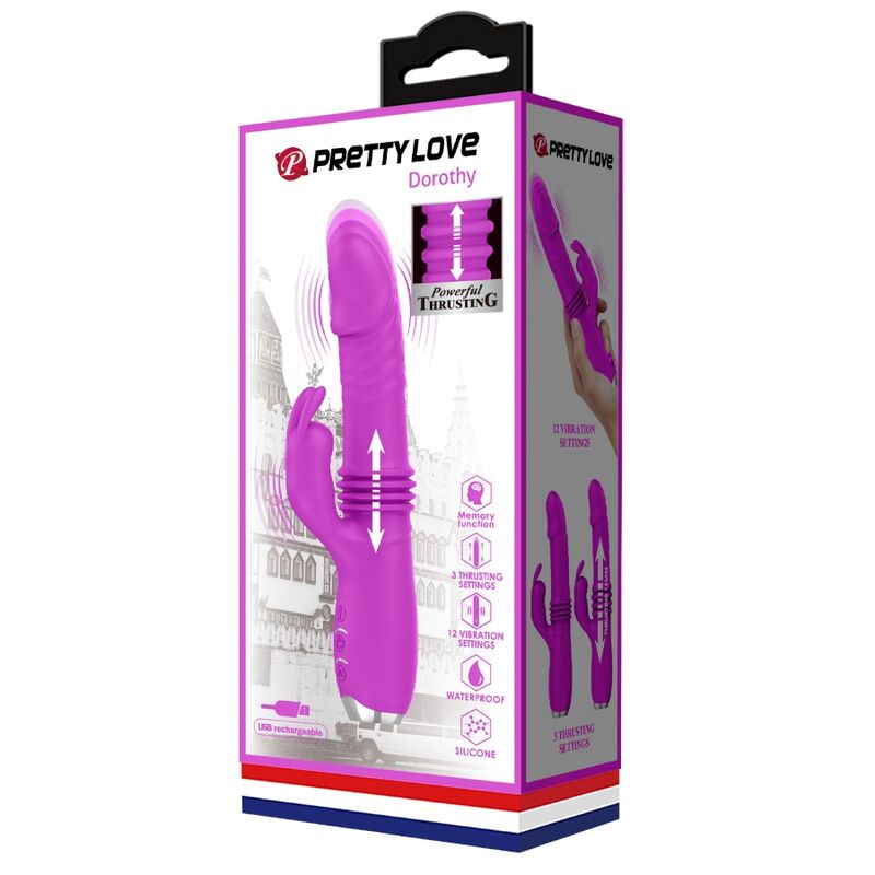 PRETTY LOVE - DOROTHY VIBRADOR CONEJO RECARGABLE MORADO PRETTY LOVE C-TYPE