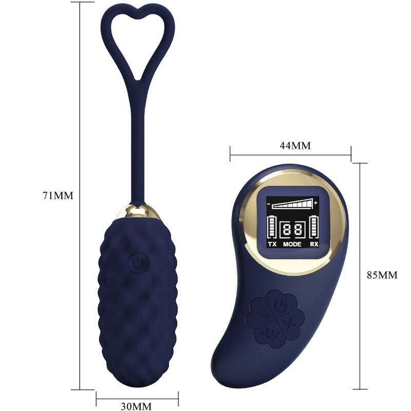 PRETTY LOVE - VIVIAN HUEVO VIBRADOR CONTROL REMOTO AZUL PRETTY LOVE LED