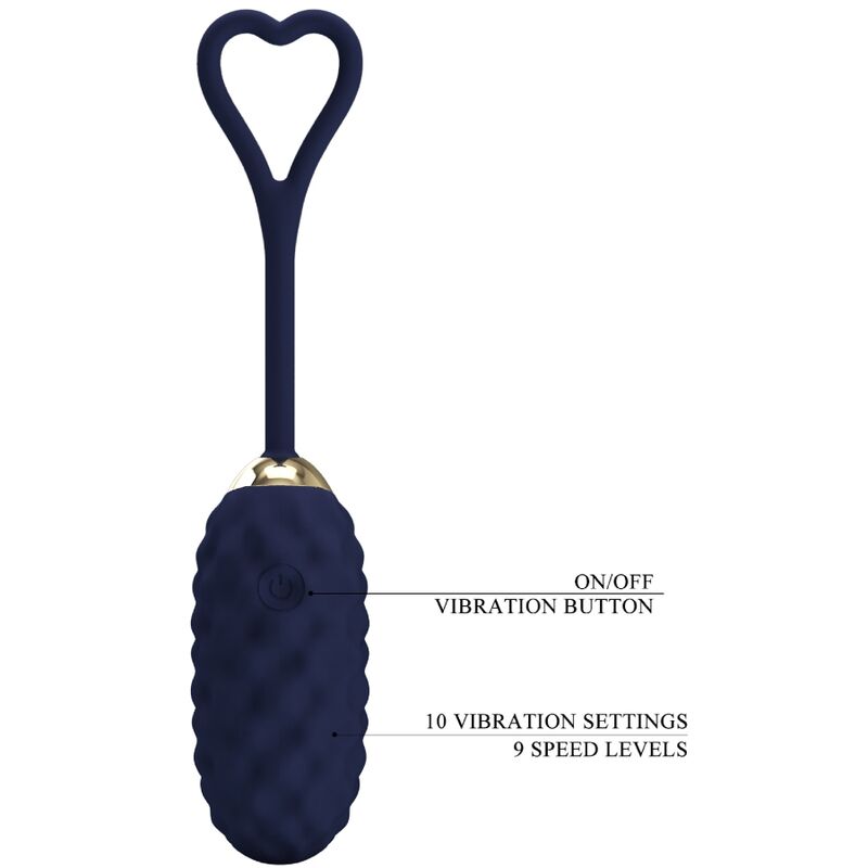 PRETTY LOVE - VIVIAN HUEVO VIBRADOR CONTROL REMOTO AZUL PRETTY LOVE LED