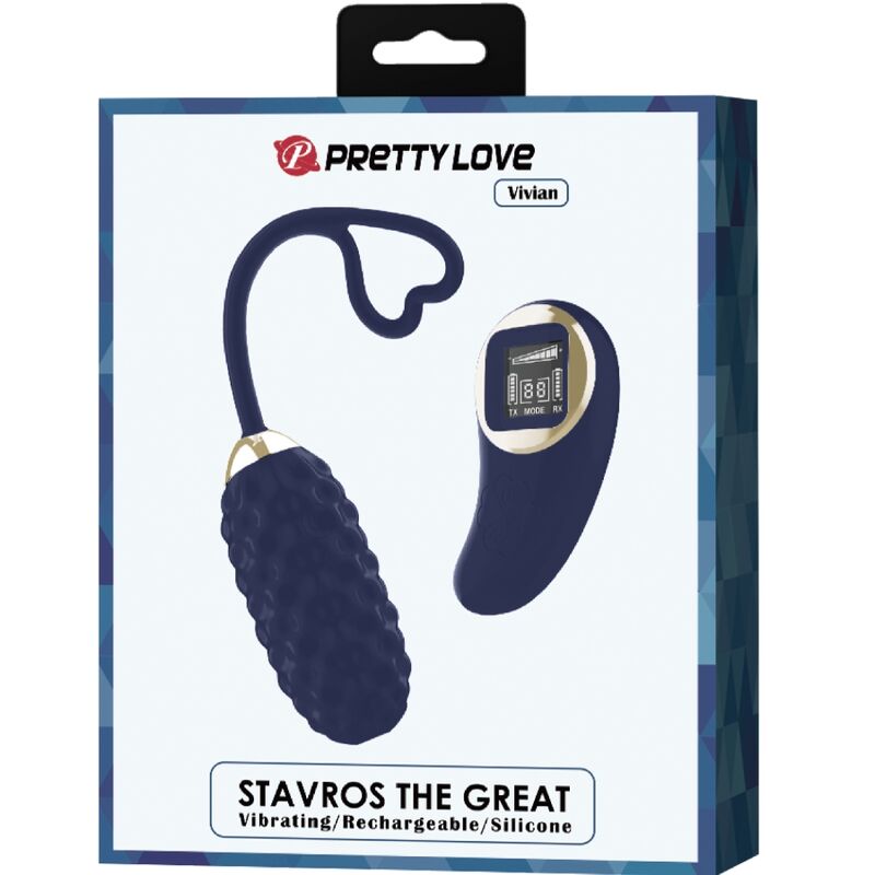 PRETTY LOVE - VIVIAN HUEVO VIBRADOR CONTROL REMOTO AZUL PRETTY LOVE LED