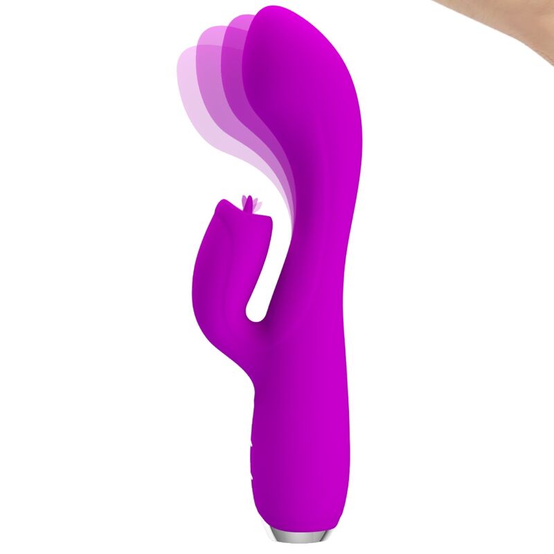 PRETTY LOVE - GLORIA VIBRADOR CONEJO RECARGABLE-IMPERMEABLE MORADO PRETTY LOVE C-TYPE