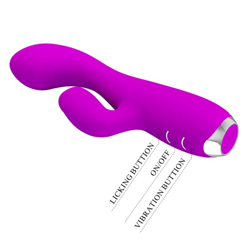 PRETTY LOVE - GLORIA VIBRADOR CONEJO RECARGABLE-IMPERMEABLE MORADO PRETTY LOVE C-TYPE
