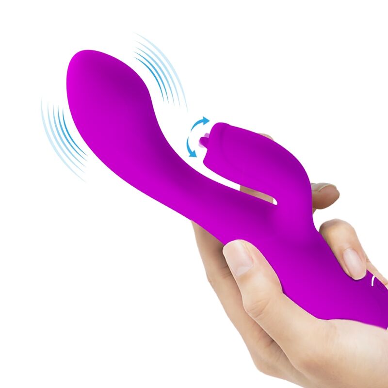PRETTY LOVE - GLORIA VIBRADOR CONEJO RECARGABLE-IMPERMEABLE MORADO PRETTY LOVE C-TYPE