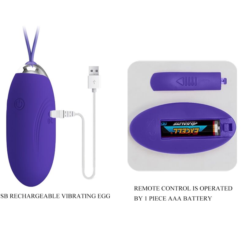 PRETTY LOVE - JENNY YOUTH HUEVO VIBRADOR CONTROL REMOTO VIOLETA PRETTY LOVE YOUTH
