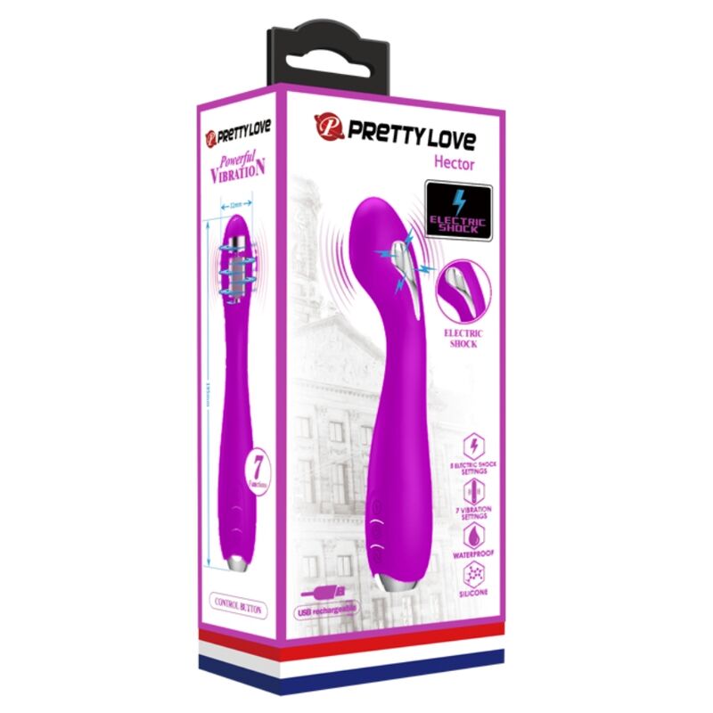PRETTY LOVE - HECTOR VIBRADOR ELECTROSHOCK RECARGABLE & IMPERMEABLE MORADO PRETTY LOVE FLIRTATION