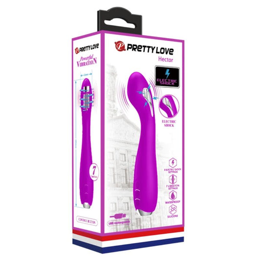 PRETTY LOVE - HECTOR VIBRADOR ELECTROSHOCK RECARGABLE & IMPERMEABLE MORADO PRETTY LOVE FLIRTATION