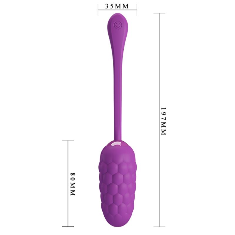 PRETTY LOVE - HUEVO VIBRADOR CON TEXTURA MARINA RECARGABLE MORADO PRETTY LOVE SMART