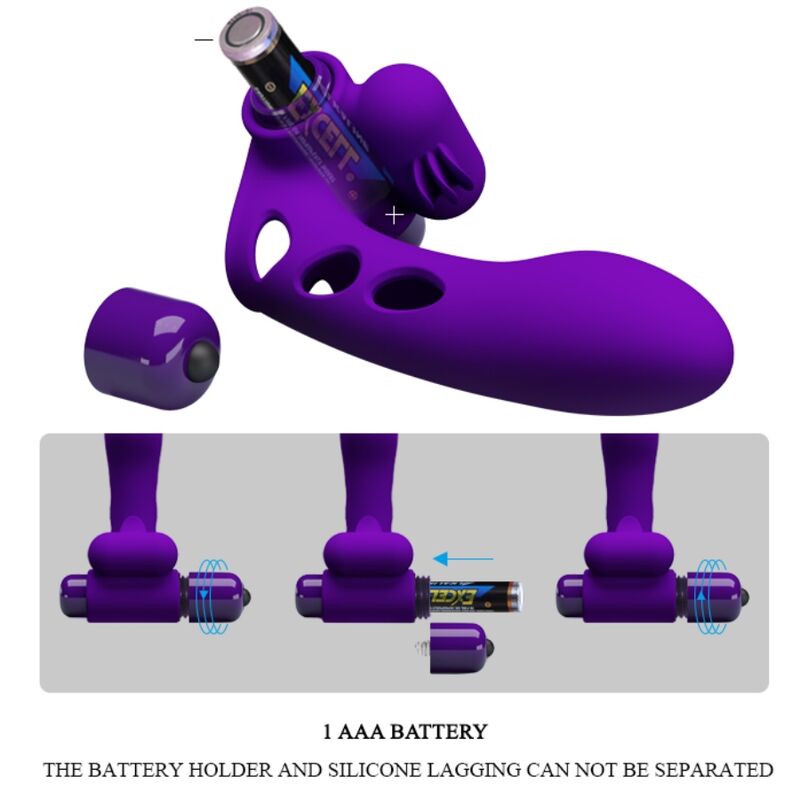 PRETTY LOVE - ORLANDO FUNDA DE DEDO VIBRADOR MORADO PRETTY LOVE MALE