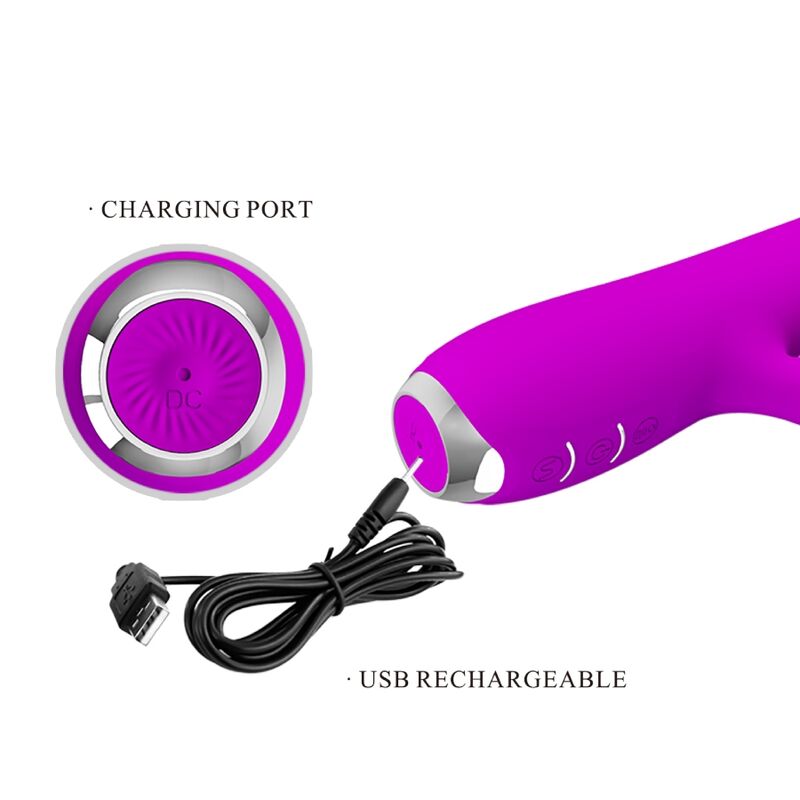 PRETTY LOVE - RACHEL VIBRADOR RECARGABLE CON SUCCIONADOR MORADO PRETTY LOVE C-TYPE