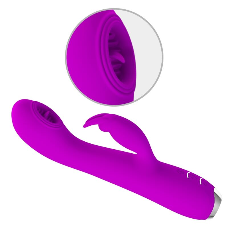 PRETTY LOVE - RACHEL VIBRADOR RECARGABLE CON SUCCIONADOR MORADO PRETTY LOVE C-TYPE